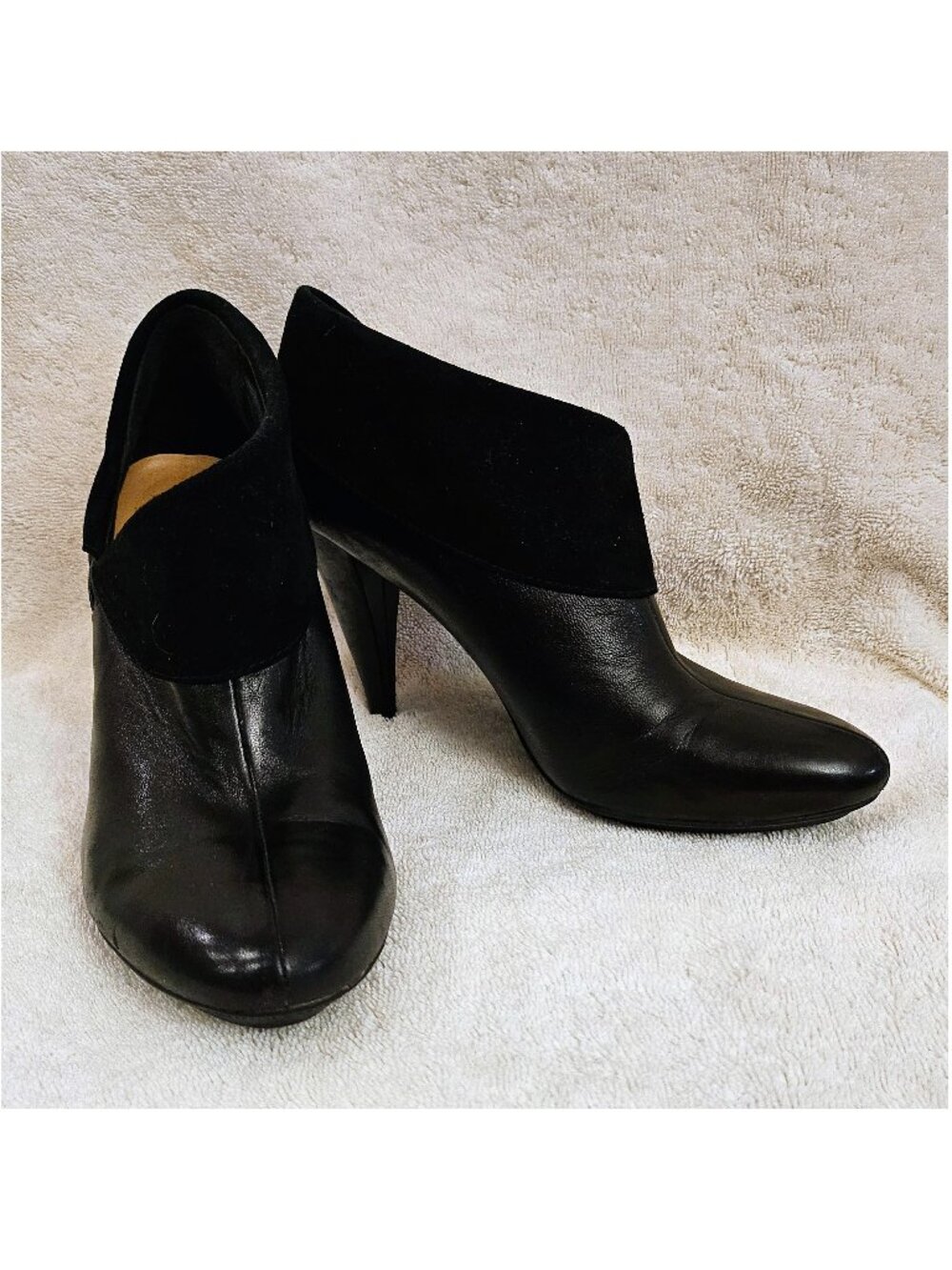 Coach Annika Leather Heeled Booties in Black